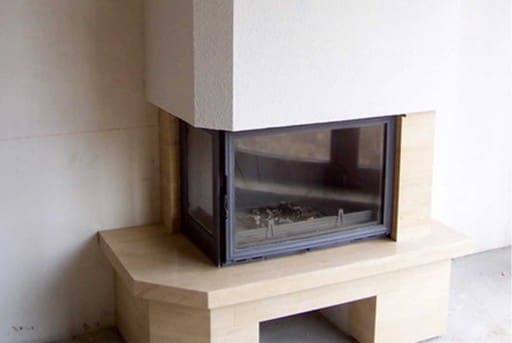 Fireplaces with convection air inserts